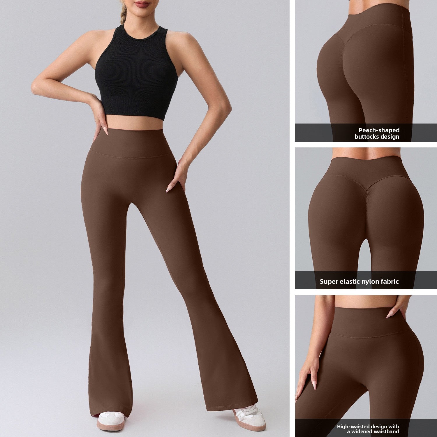 Slimming and figure-hugging yoga pants
